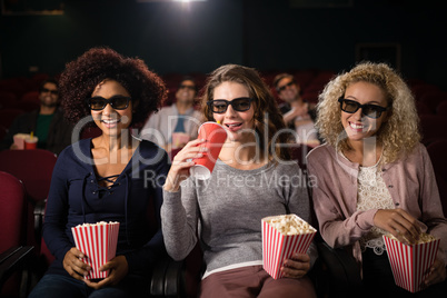 Group of people watching movie