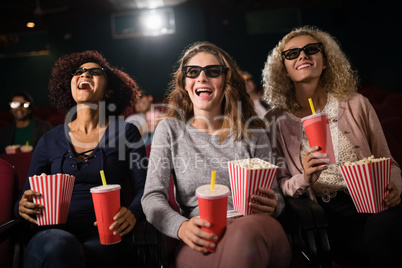 Group of people watching movie