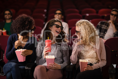 Group of people watching movie