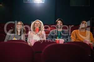 Group of people watching movie