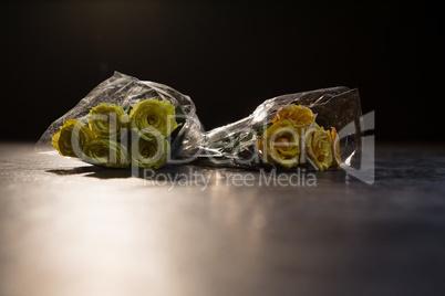 Flower bouquets on stage