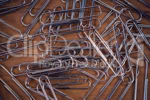 Close up of paper clips