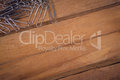 High angle view of paper clips