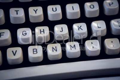 Full frame shot of typewriter