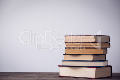 Books on table