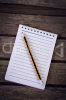 Pencil with notepad