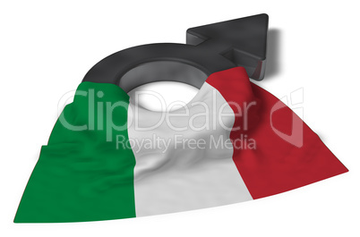 symbol des mars und flagge von italien