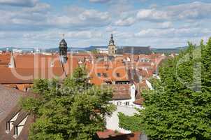 Blick über die Dächer von Bamberg, Deutschland, Europa
