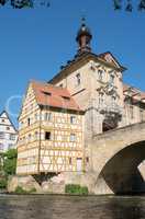Rathaus von Bamberg im Fluß Regnitz , Franken, Deutschland