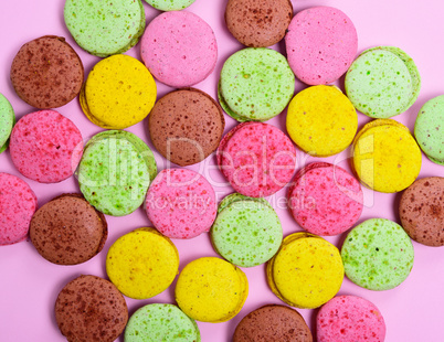 Colorful pastry macarons