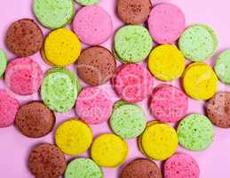 Colorful pastry macarons