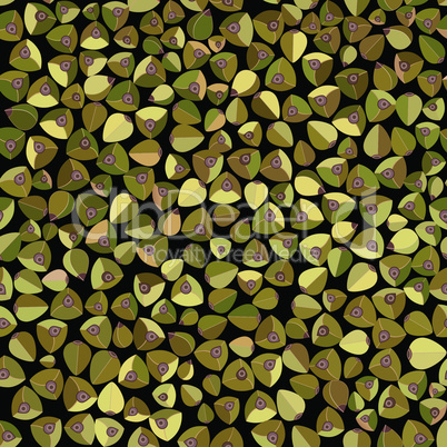 Buckwheat green food seamless pattern vector organic background. Cereal harvest and vegetarian theme.