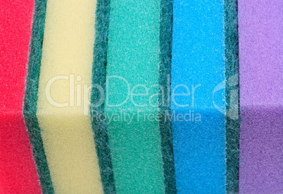 many foam rubber  sponge