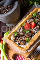 mushroom tart with ricotta