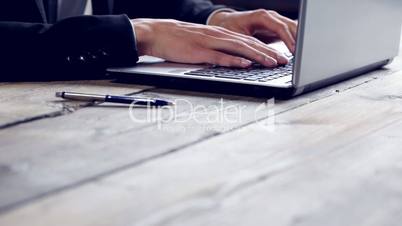 Man working on laptop