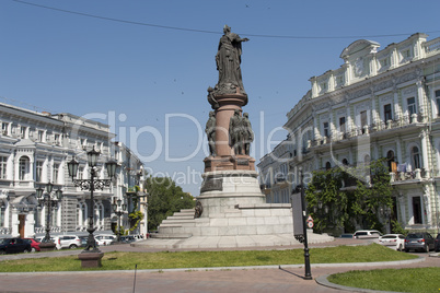 The monument to Catherine 2 in Odessa photo, Ukraine, Europe.