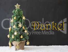 Christmas Tree, Danke Means Thank You, Black Concrete