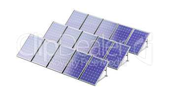 Solar panels generating electricity