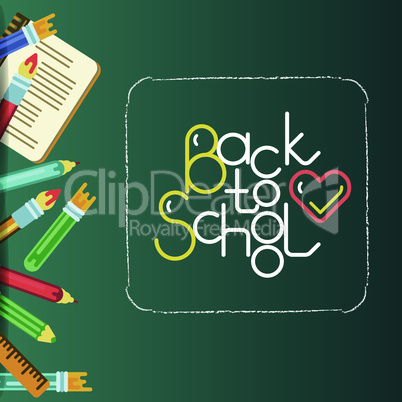 School bunner with lettering