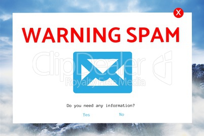 Spam email alarm interface