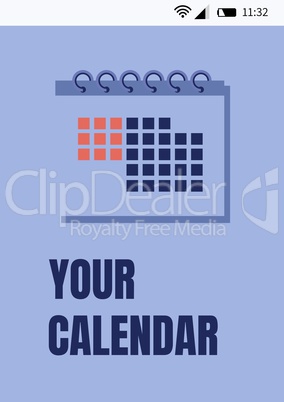 Calendar application interface