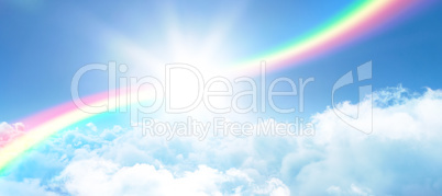 Composite image of illustration image of rainbow