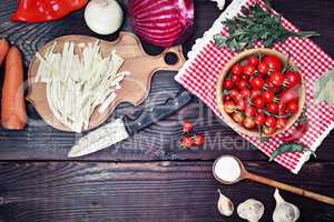 vegetables for cooking traditional Ukrainian soup borscht