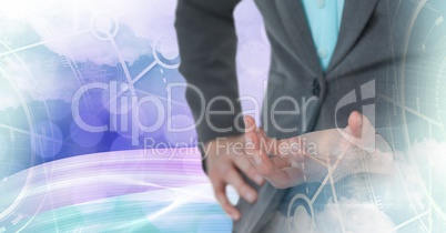 Hands touching and interacting with transition effect Hands touching and interacting with transition effect