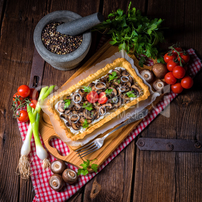 mushroom tart with ricotta