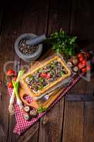 mushroom tart with ricotta