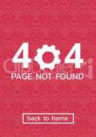 404 page not found text against red background