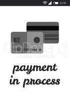 Online shopping with payment in process text interface