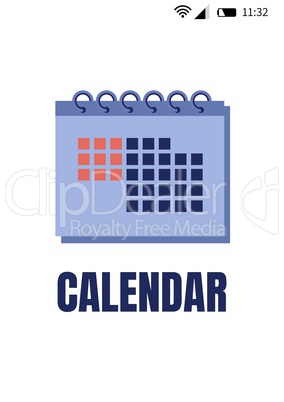 Calendar application interface