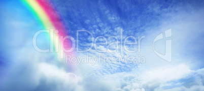 Composite image of digital composite image of rainbow