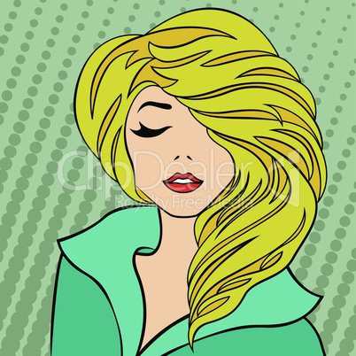 Bright blond retro style