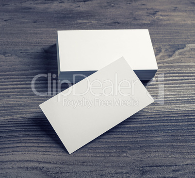 Blank white business cards