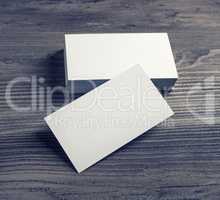Blank white business cards
