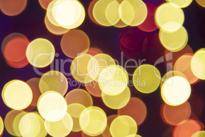 Retro Golden Lights Background, Party, Celebration Or Christmas Texture