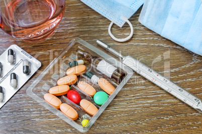 Drugs to treat in the form of tablets and ampoules.