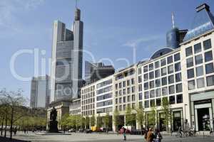 Frankfurt am Main Innenstadt, Frankfurt Main skyscraper, people