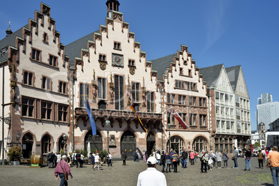 Frankfurt am Main Innenstadt, Marktplatz, Rathaus, Frankfurt am Main City center, market square, town hall