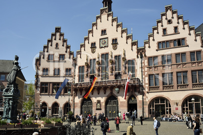 Frankfurt am Main Innenstadt, Marktplatz, Rathaus, Frankfurt am Main City center, market square, town hall