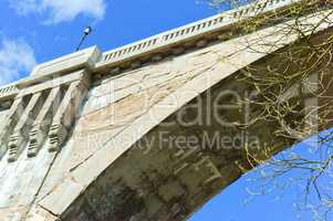 arch, concrete, wood, bridge, support, viaduct, concrete