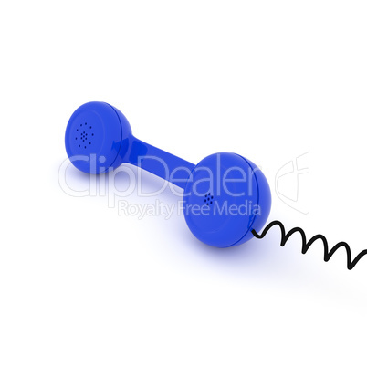 Blue phone, contact or service concept