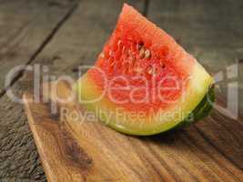 Water melon on rustic wood