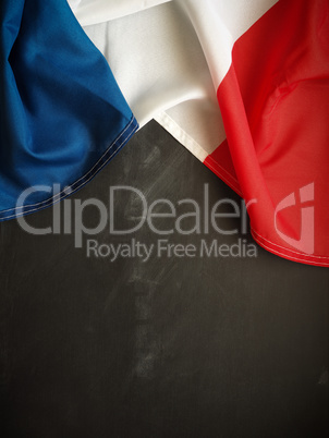 French flag on chalkboard