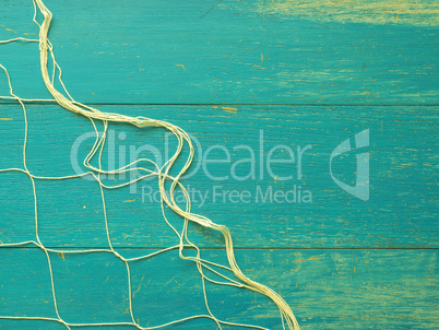 Weathered wood with fishing net