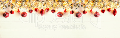 Red Christmas Banner, Copy Space