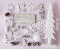 Decoration, Flat Lay, Merry Christmas And Happy New Year