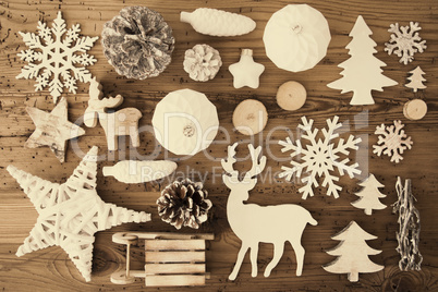 White Festive Christmas Flat Lay, Instagram Filter